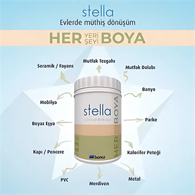 Bianca Stella Su Bazlı Saf Akrilik Boya Beyaz 1L