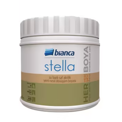 Bianca Stella Su Bazlı Saf Akrilik Boya Beyaz 0.5L
