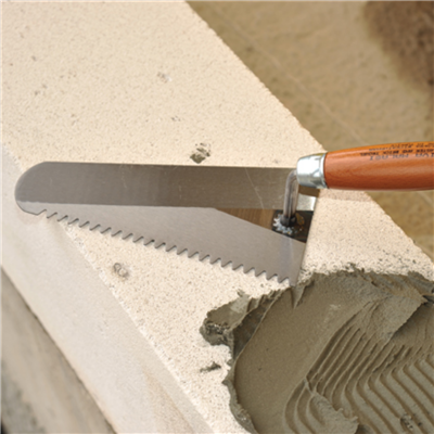 Dekor Ahşap Saplı Beyaz Tuğla Malası 22 cm