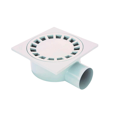 Mesa Teknik Sert Plastik Teras Süzgeçi 20x20 Yan Çıkış Ø 70 mm