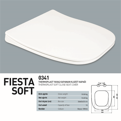 NKP Fiesta Soft Yavaş Kapanır Klozet Kapağı