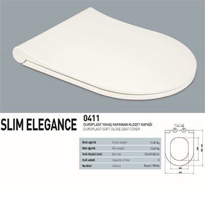 NKP Slim Elegance Yavaş Kapanır Klozet Kapağı