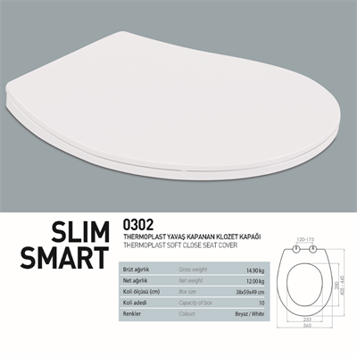 NKP Slim Smart Yavaş Kapanır Klozet Kapağı