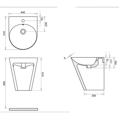 Turavit İgloo Monoblok Lavabo