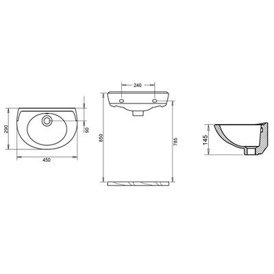 Turavit Oval 28*45 cm Lavabo