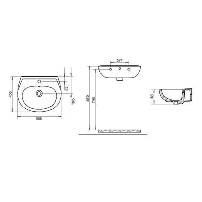 Turavit Oval 40*50 cm Lavabo