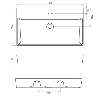 Turavit Vega 80 cm Lavabo