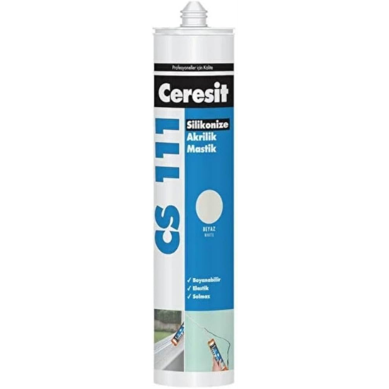 Ceresit CS111 Beyaz Silikonize Akrilik Mastik 240 ml