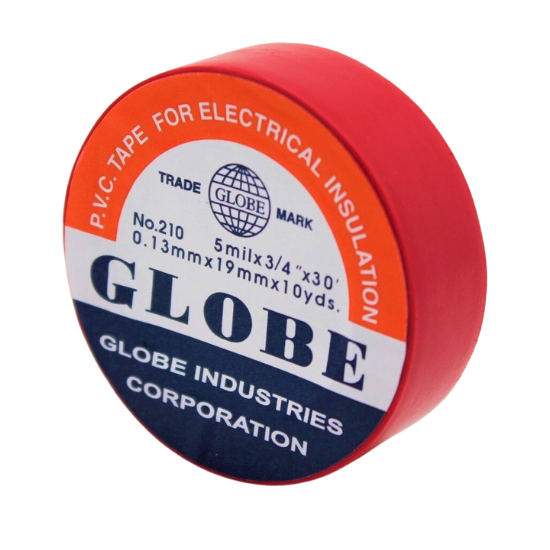 Globe Kırmızı İzole Elektrik Bandı 12 mt