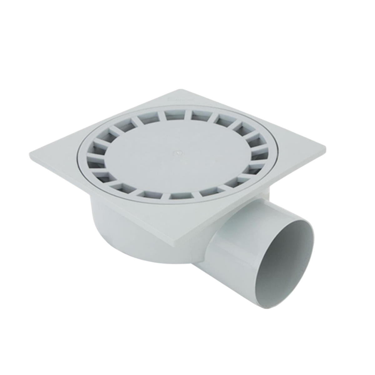 Mesa Teknik Sert Plastik Teras Süzgeçi 25x25 Yan Çıkış Ø 100 mm