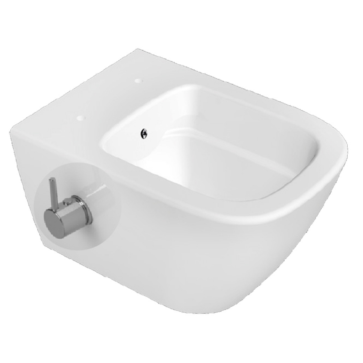 Turavit Luna Rimless Ankastre Musluklu Asma Klozet (Gizli Montaj)
