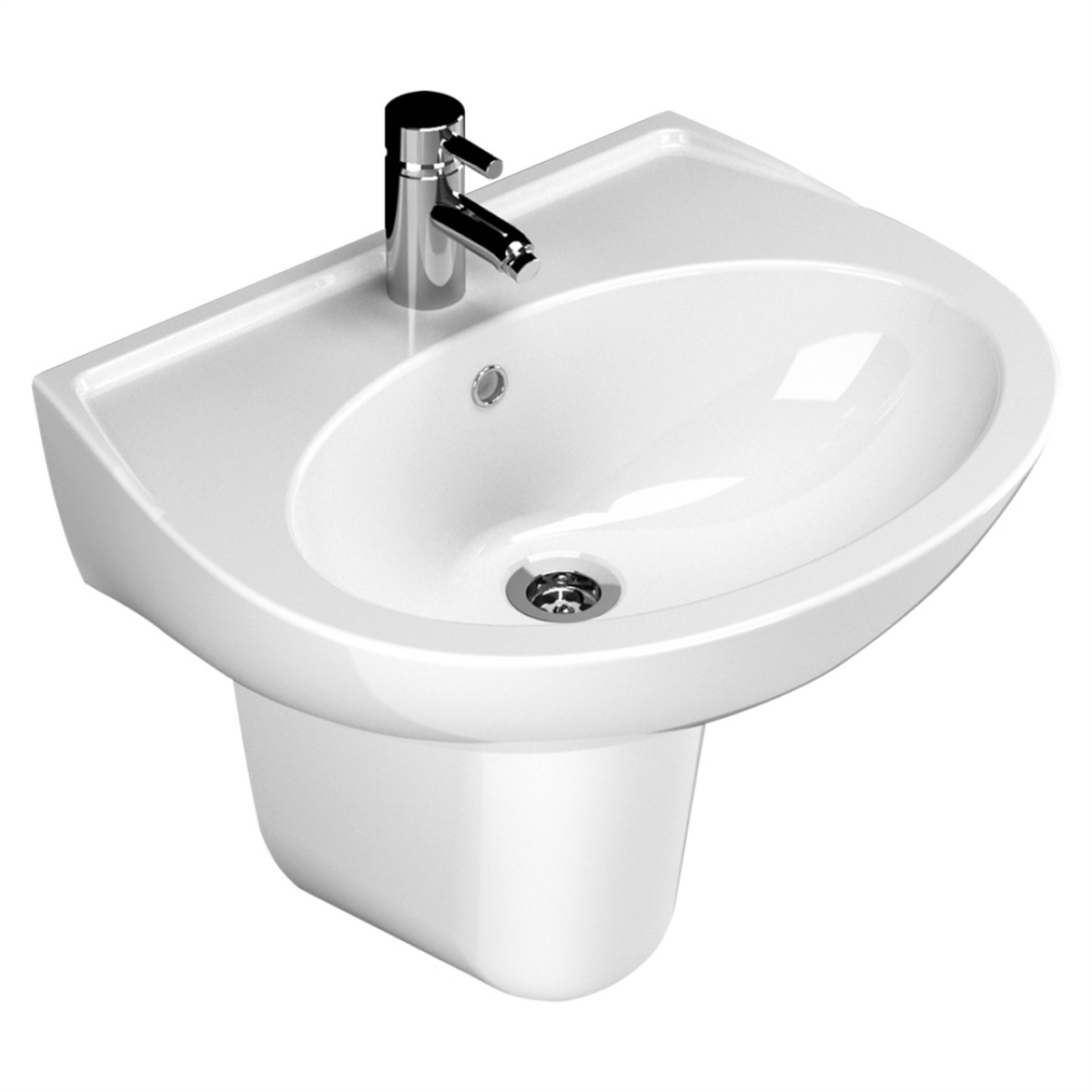 Turavit Polo 55 cm Lavabo+Yarım Ayak