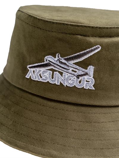 AKSUNGUR Nakışlı %100 Pamuk Bucket Şapka