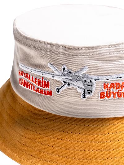 ANKA Çocuk Nakışlı %100 Pamuk Bucket Şapka
