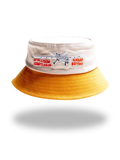 ANKA Çocuk Nakışlı %100 Pamuk Bucket Şapka