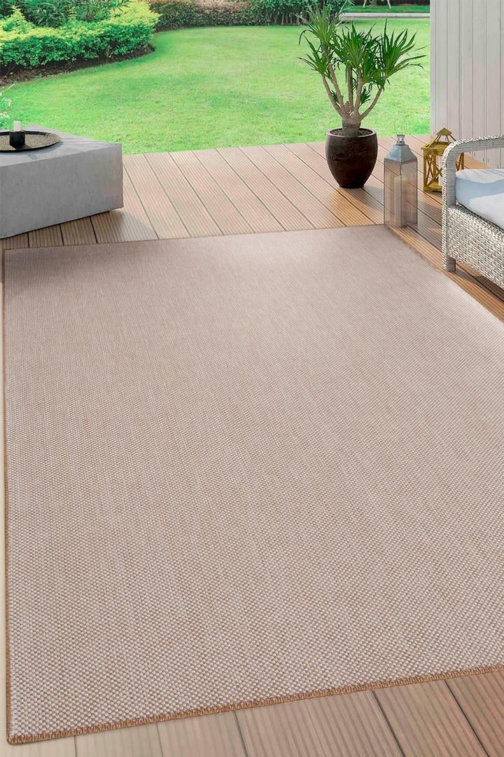 Alpina Home Stella Beyaz Jüt Hasır Model Tek Renk Dokuma Yıkanabilir Katlanabilir Toz Vermez Kilim