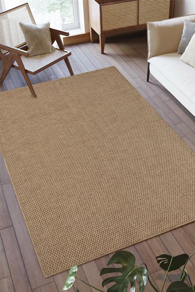 Alpina Home Stella Jut Hasır Model Tek Renk Dokuma Yıkanabilir Katlanabilir Toz Vermez Kilim