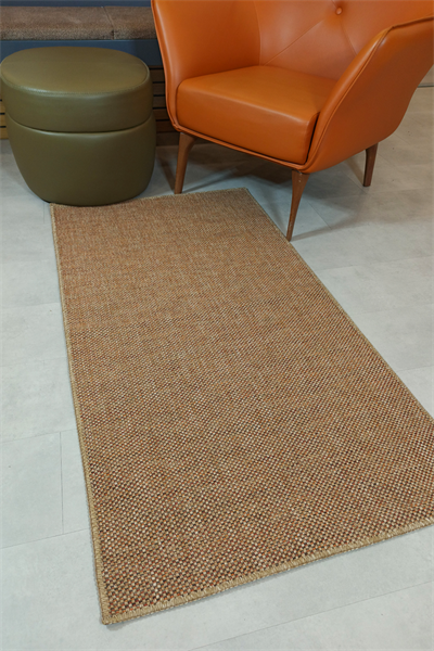 Alpina Home Stella Terra Jüt Hasır Model Tek Renk Dokuma Yıkanabilir Katlanabilir Toz Vermez Kilim