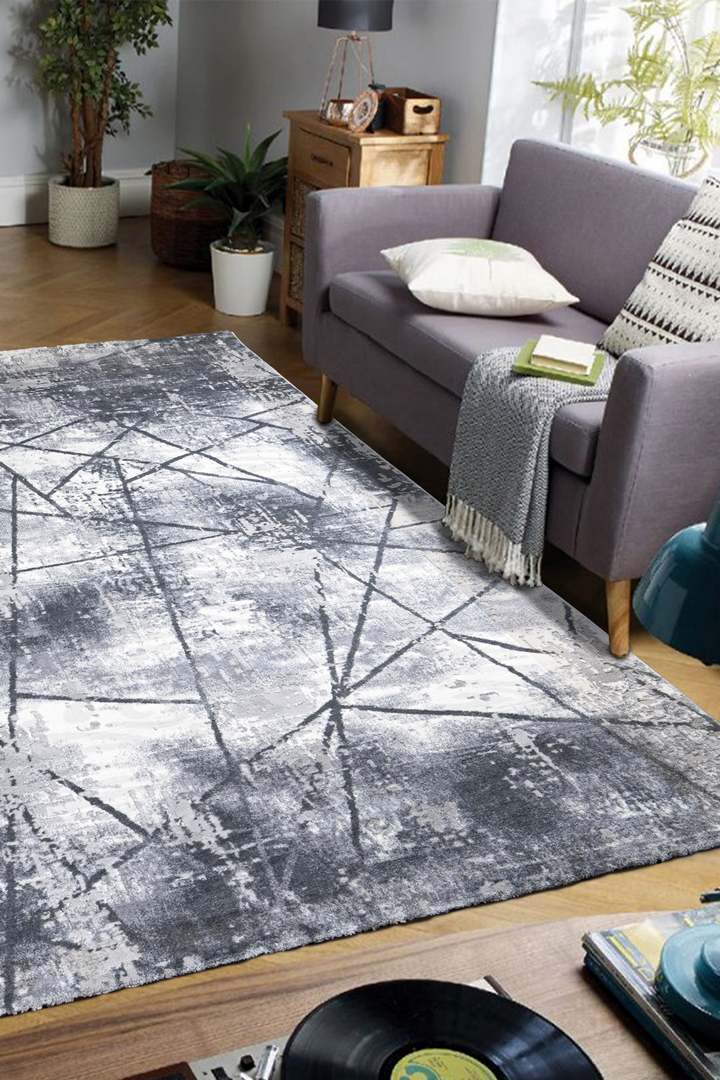 Alpina Home Echo Gri Yumuşak Doku Salon Oturma Odası Mutfak Çocuk