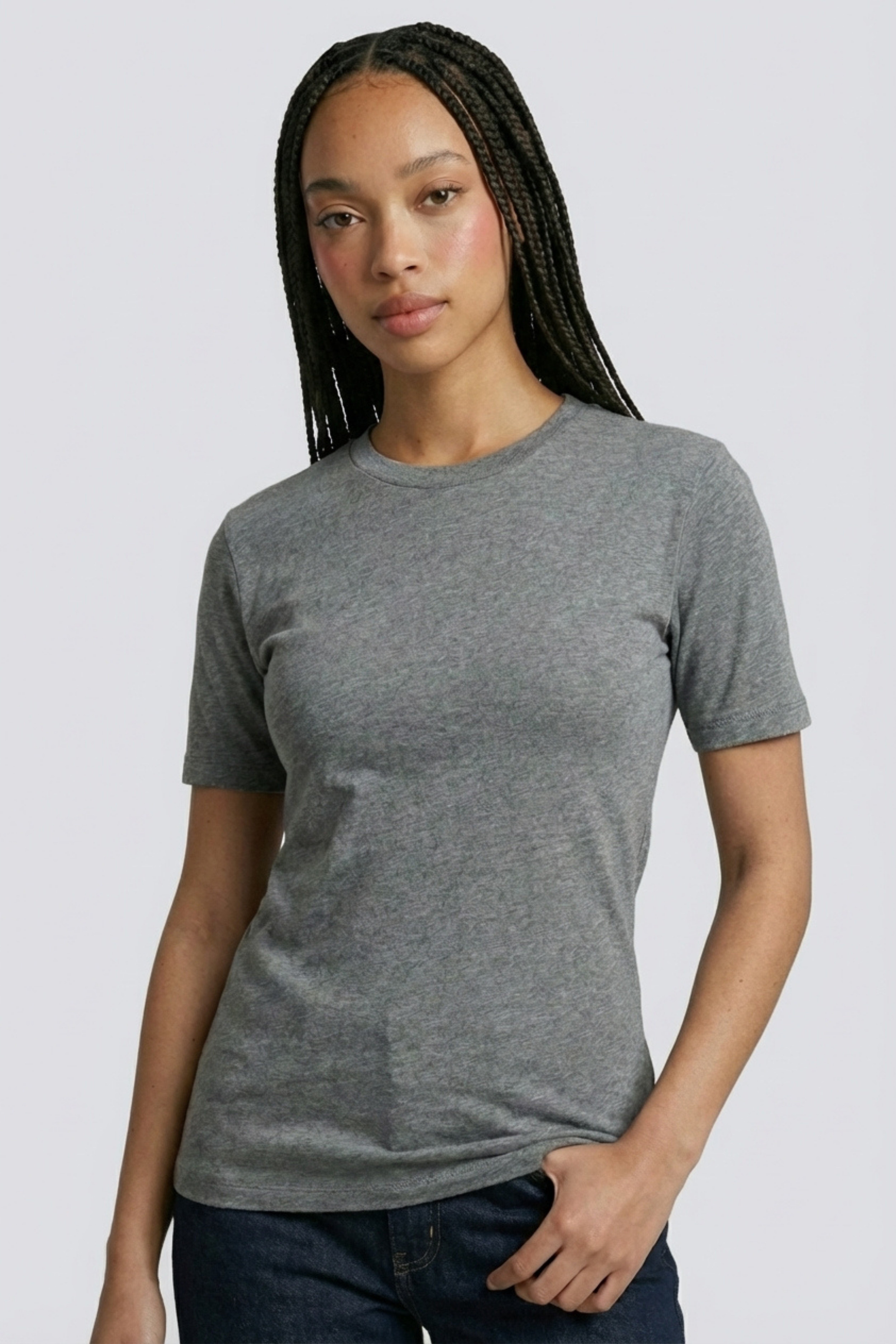 Brix 3546 Kadın Kısa Kollu Ribana T-shirt