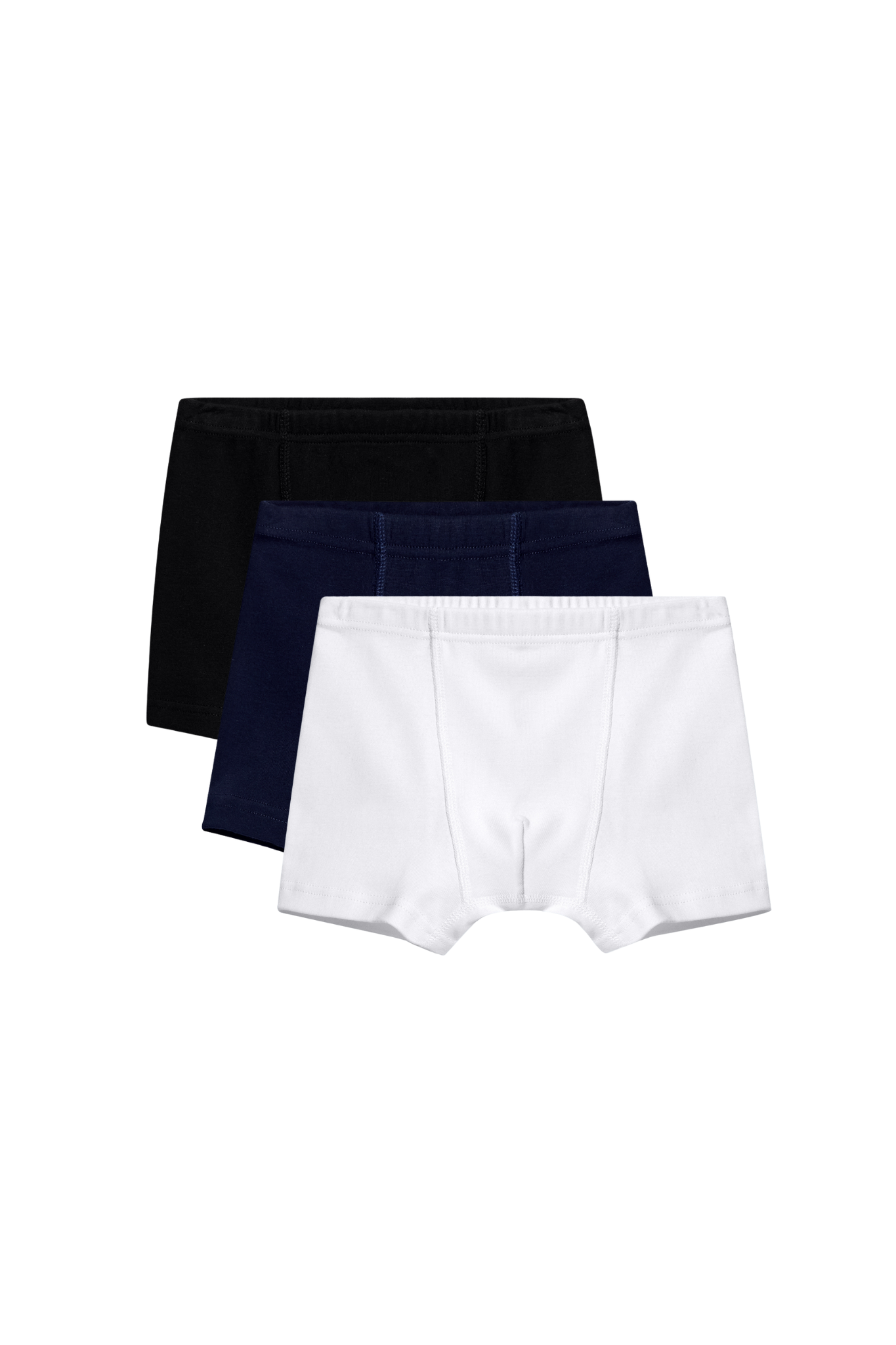 Brix 8905 Çok Renk Erkek Çocuk 3'lü %100 Pamuk Ribana Boxer