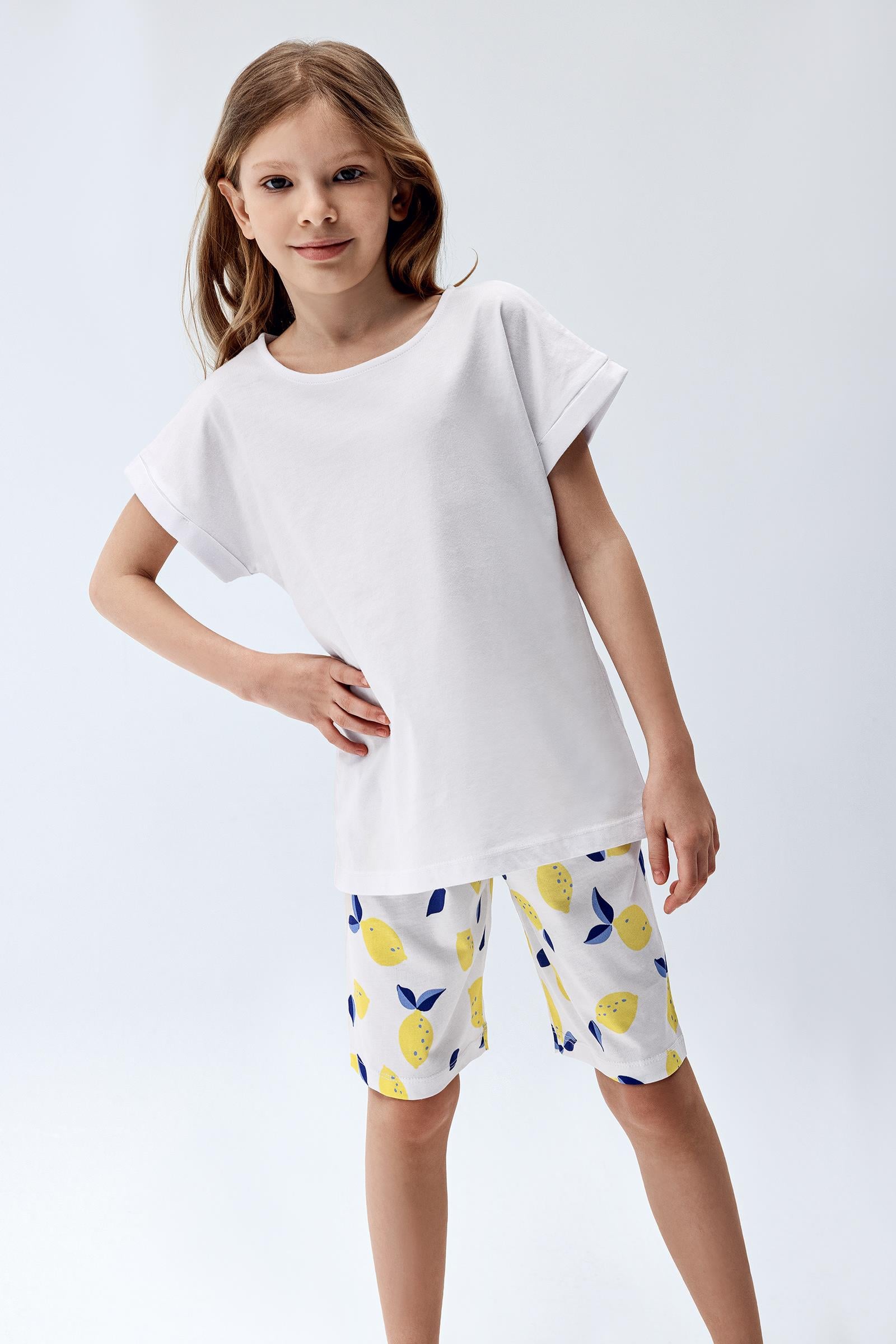 Brix Beyaz Renk Kız Çocuk Pijama Takım