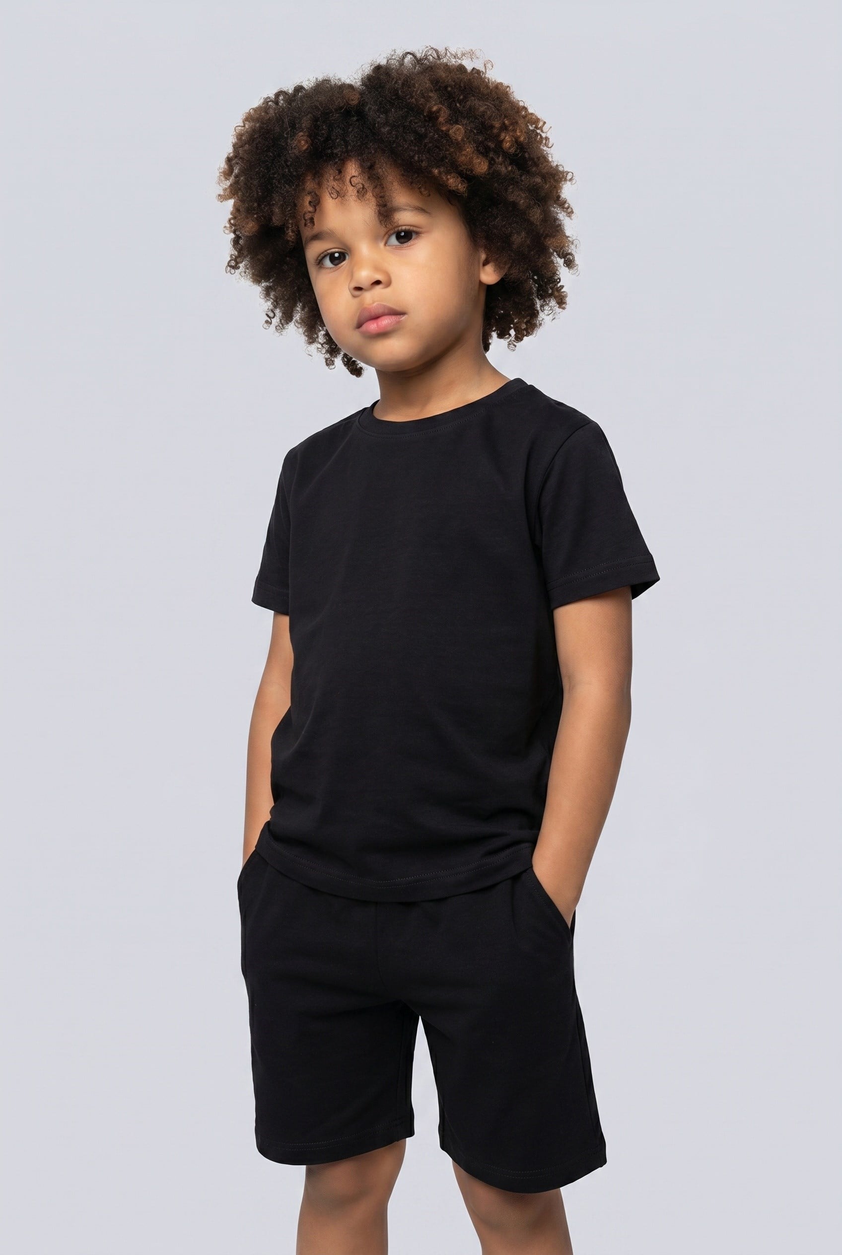 Brix Erkek Çocuk %100 Pamuk Şortlu Pijama Takımı 9812  Siyah Renk