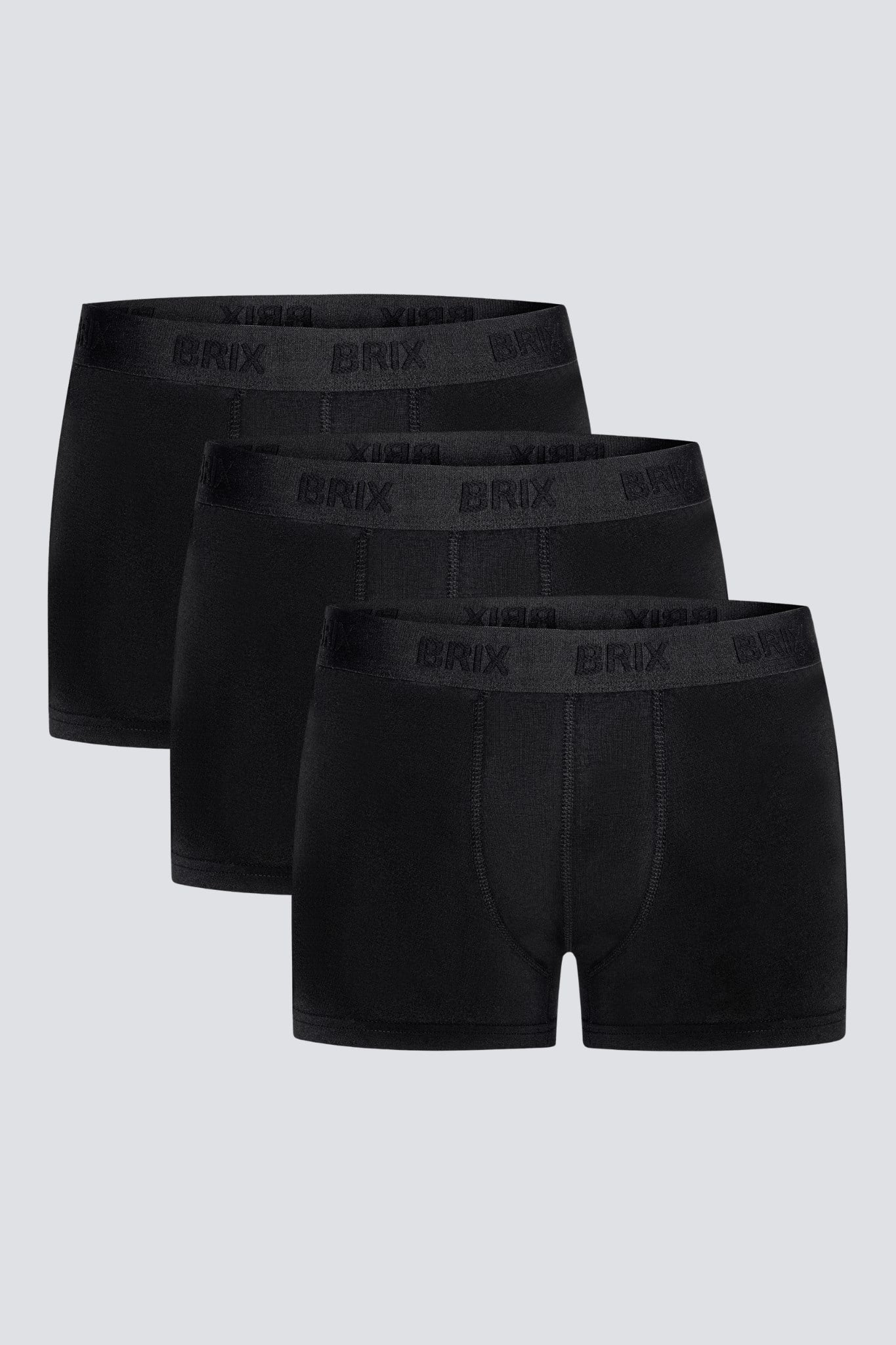 Brix Erkek Kısa 3lü Modal Boxer 2104  Siyah Renk