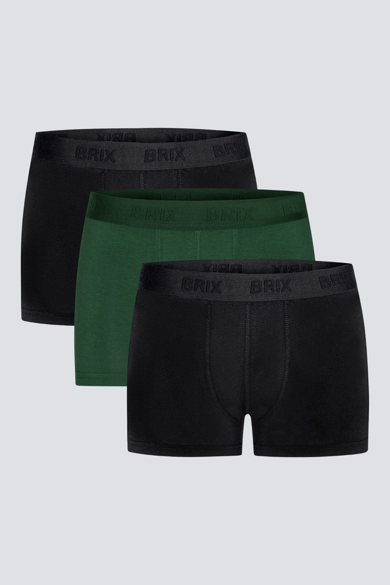 Brix Erkek Kısa 3lü Modal Boxer 2104  Yeşil Renk