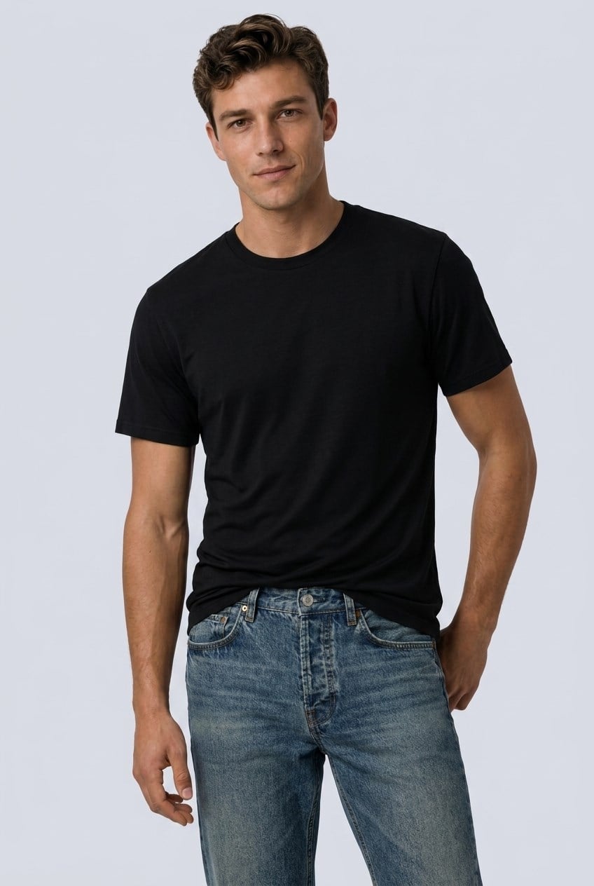 Brix Erkek Modal T-Shirt 0557  Siyah Renk