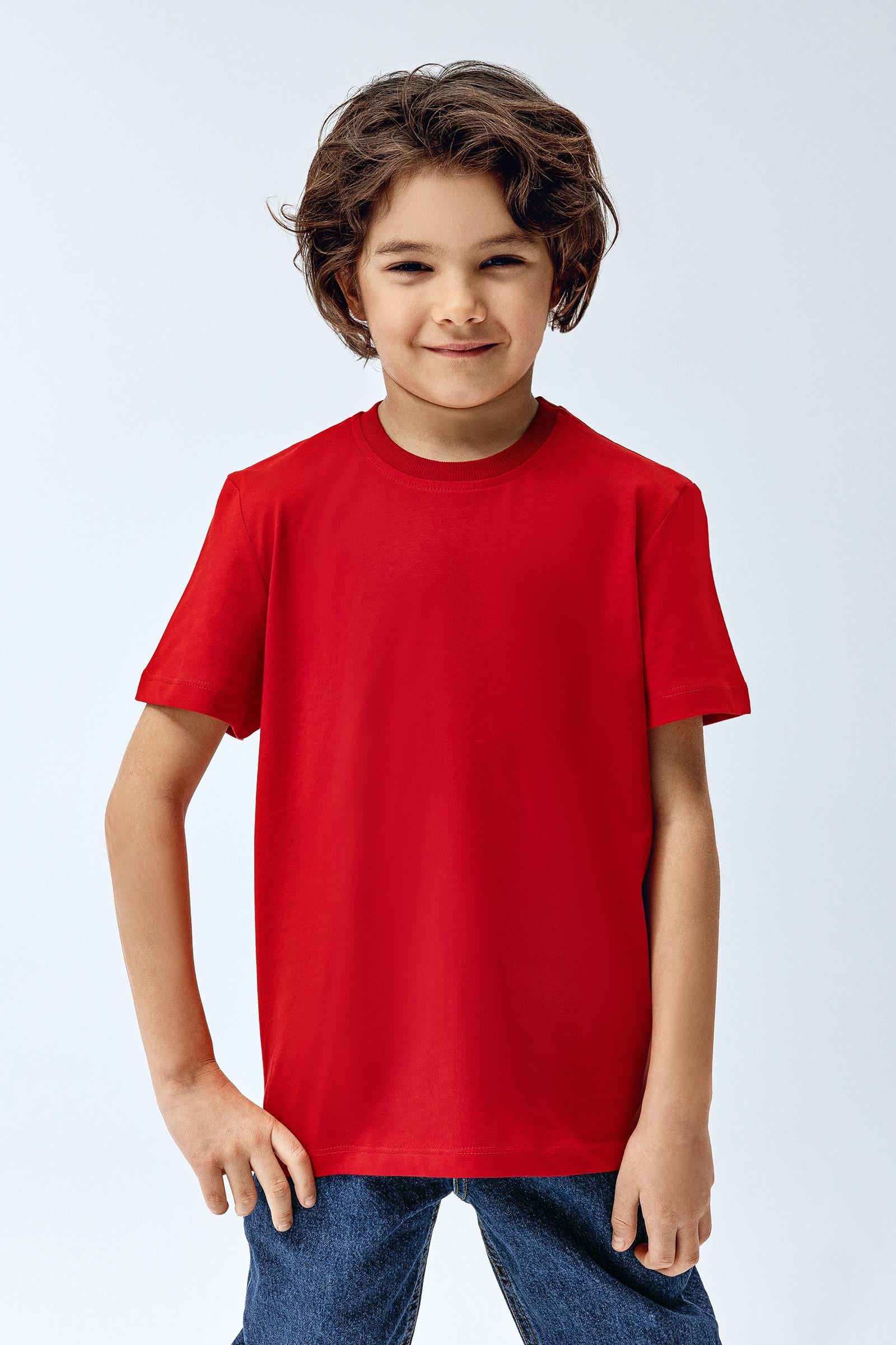 Brix Kırmızı Renk Erkek Çocuk T-Shirt