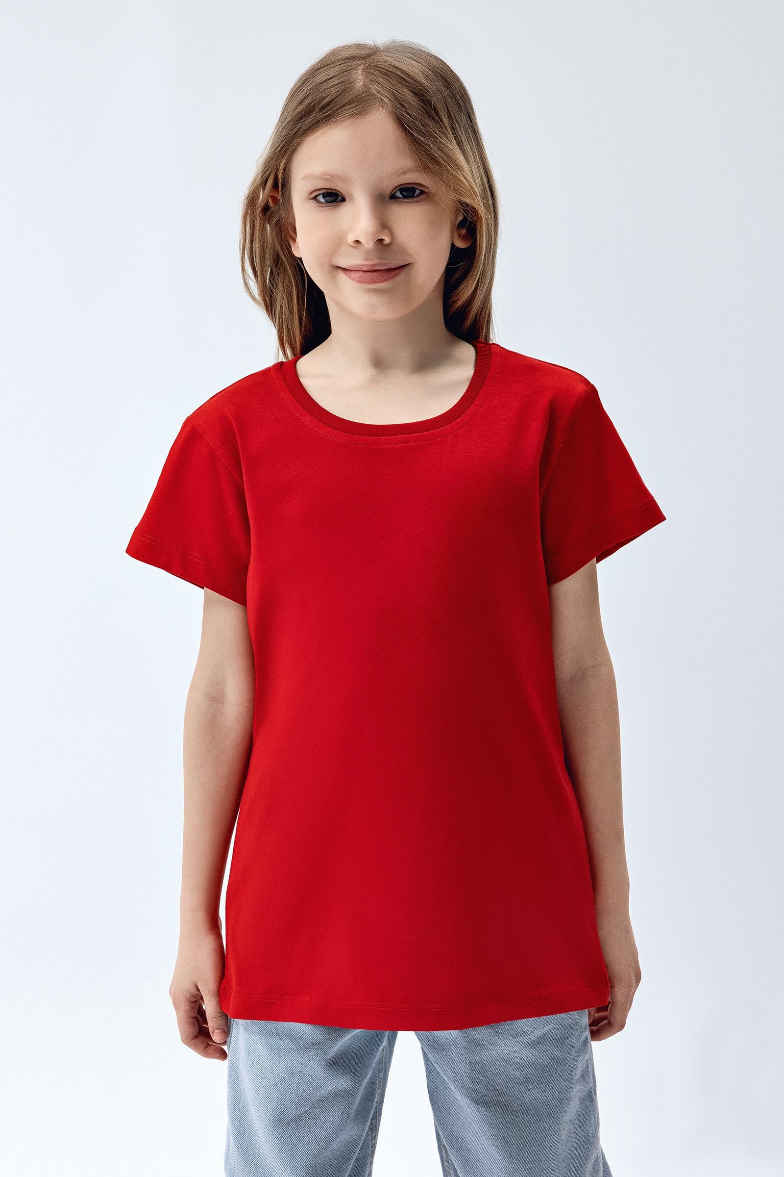 Brix Kırmızı Renk Kız Çocuk Kısa Kollu T-Shirt