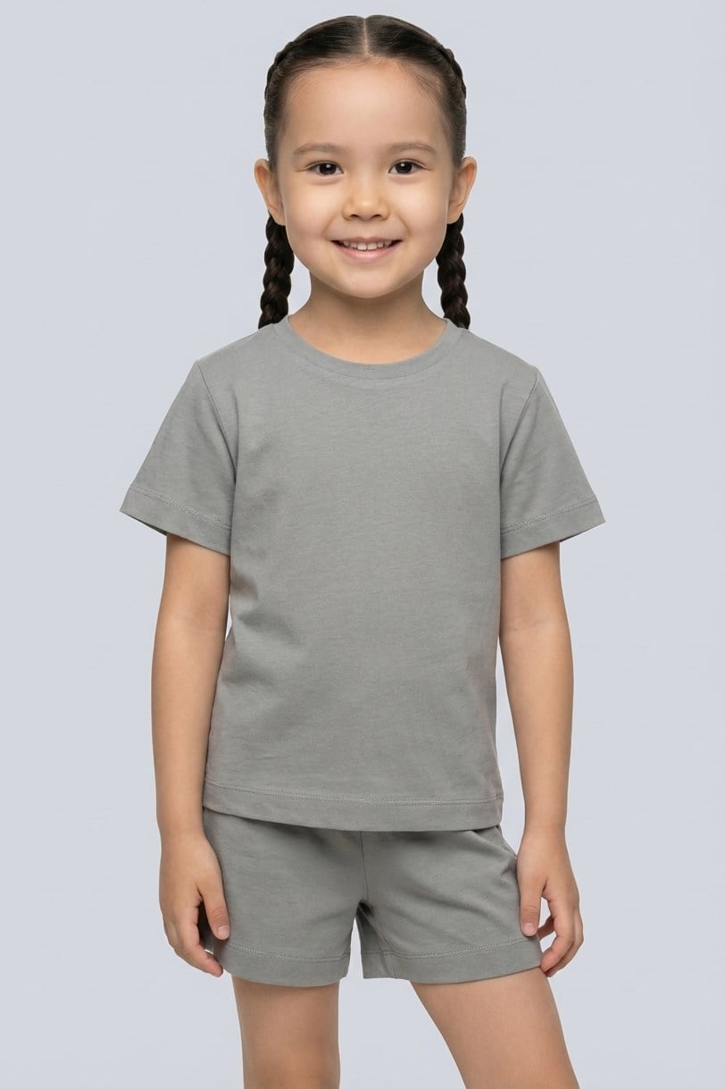 Brix Kız Çocuk %100 Pamuk Pijama Takımı 7819  Yeşil Renk