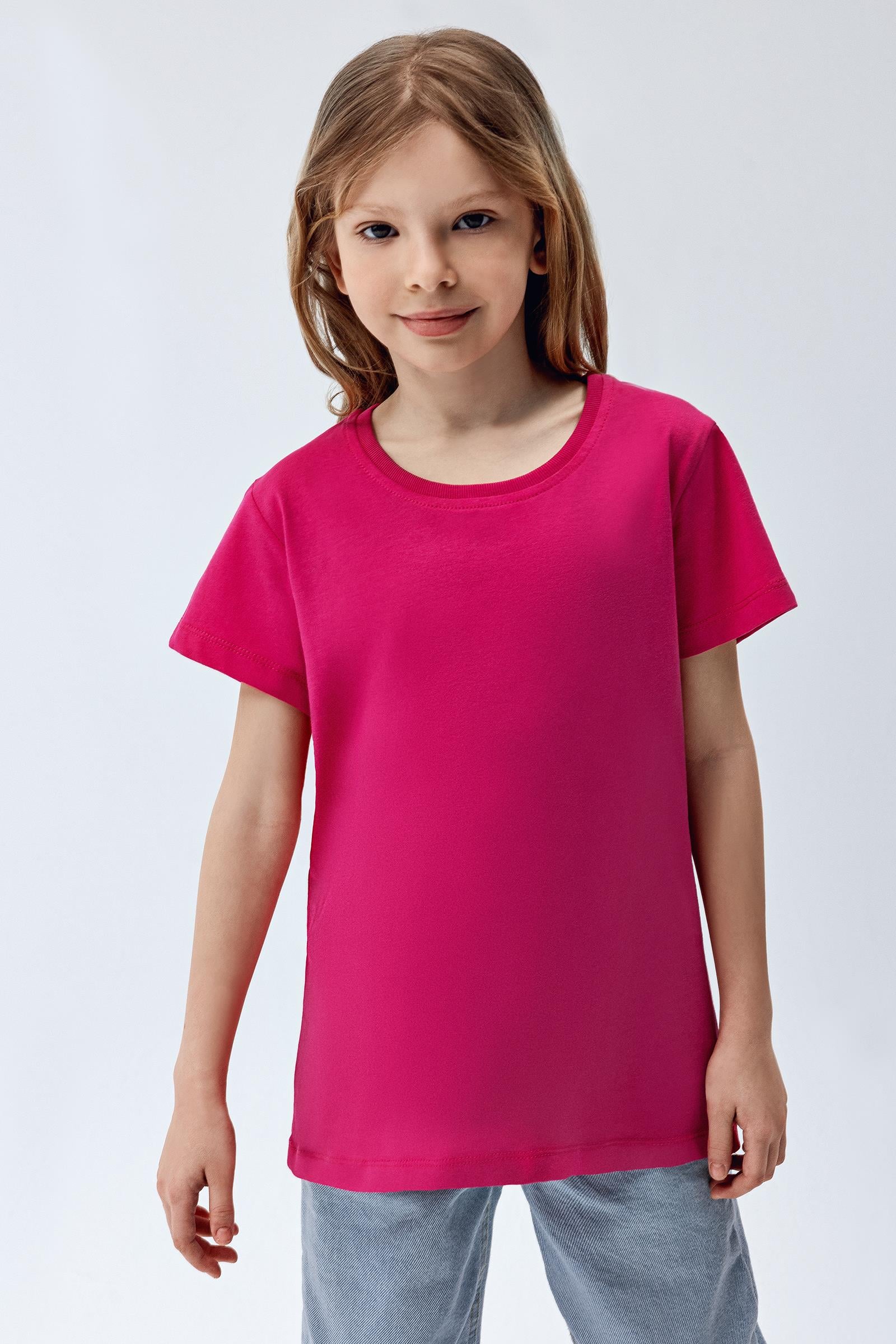 Brix Pembe Renk Kız Çocuk Kısa Kollu T-Shirt