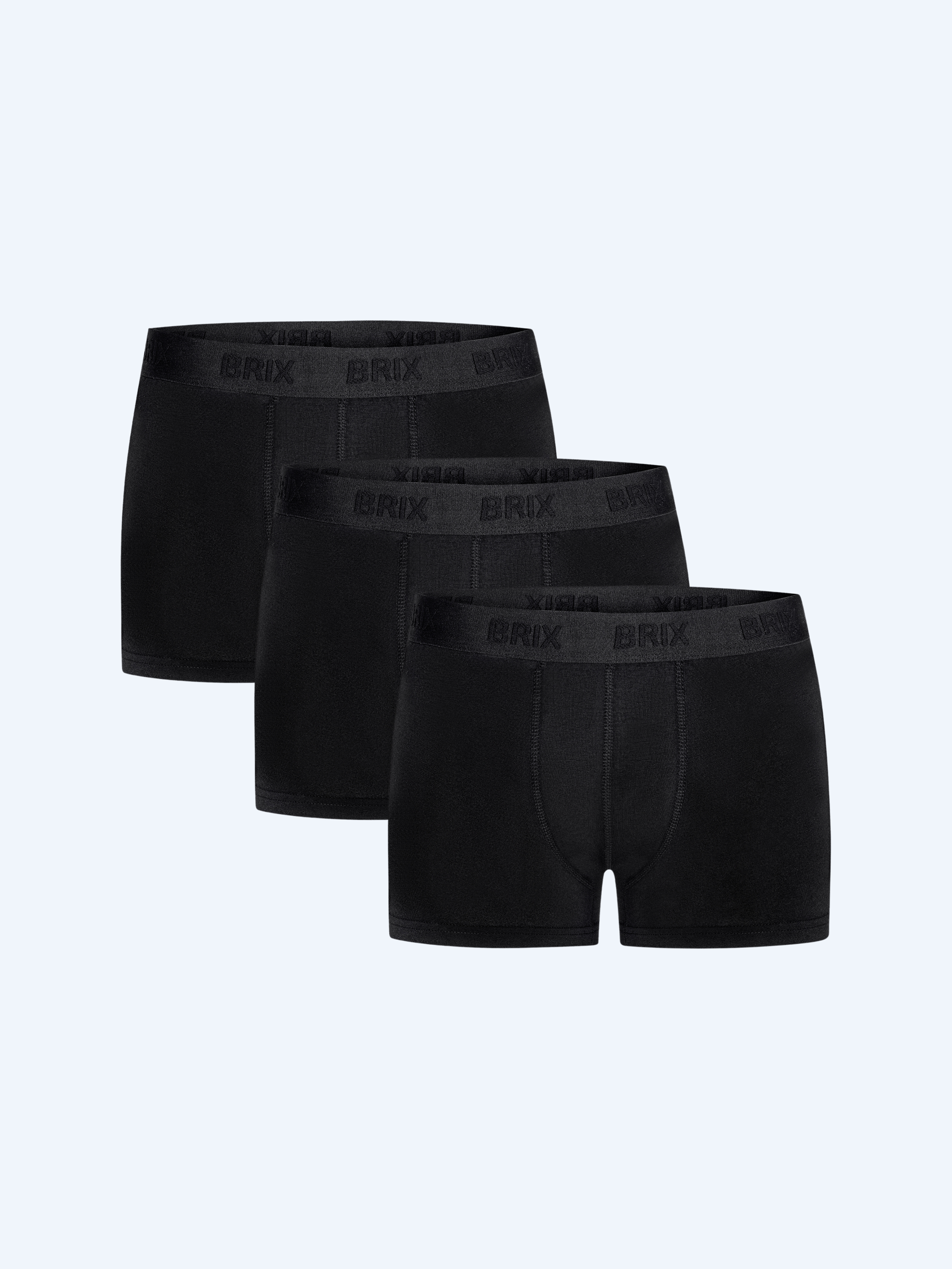 Brix Siyah Renk Erkek Modal Kısa 3'lü Boxer