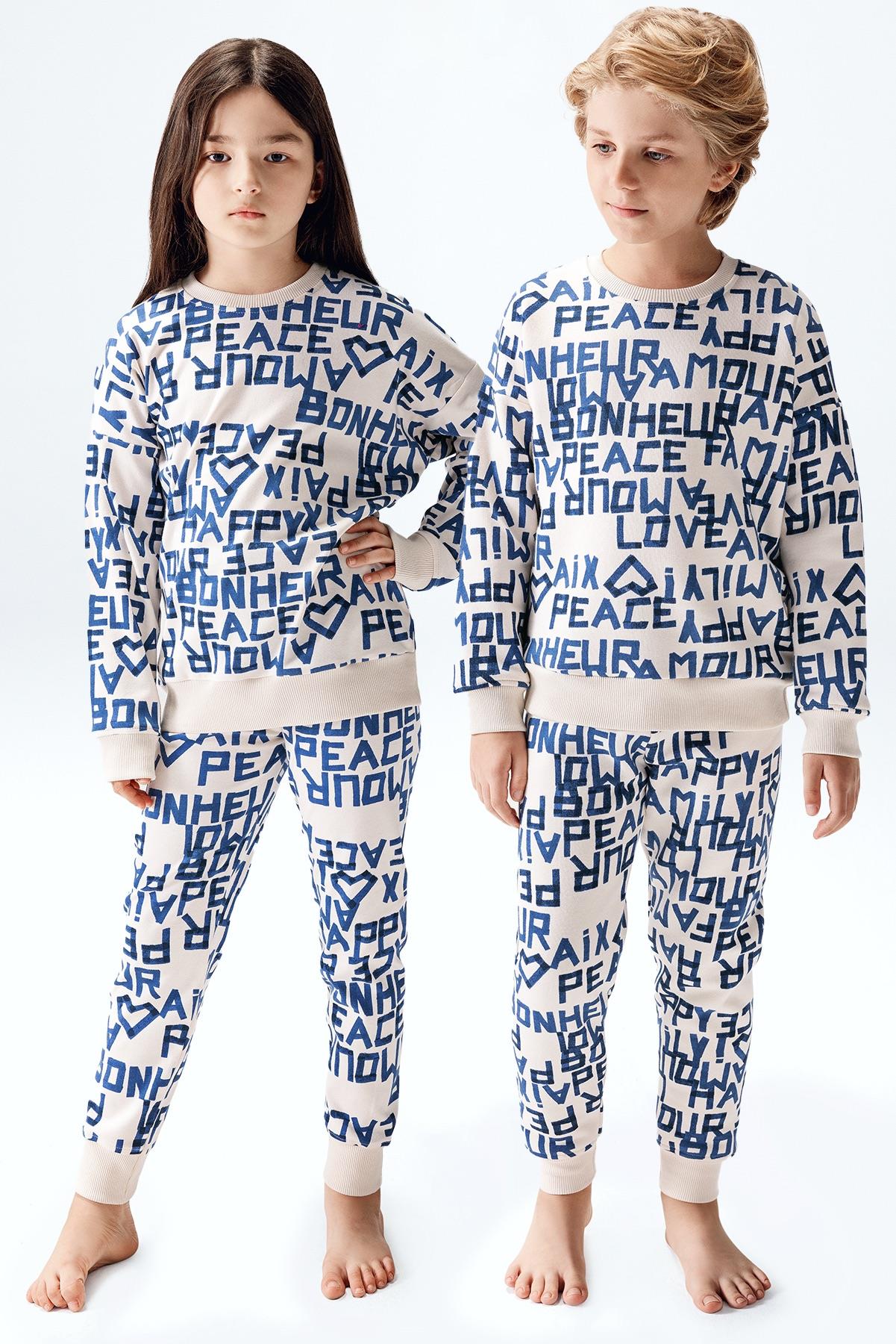 Çocuk İnterlok Desenli Takım