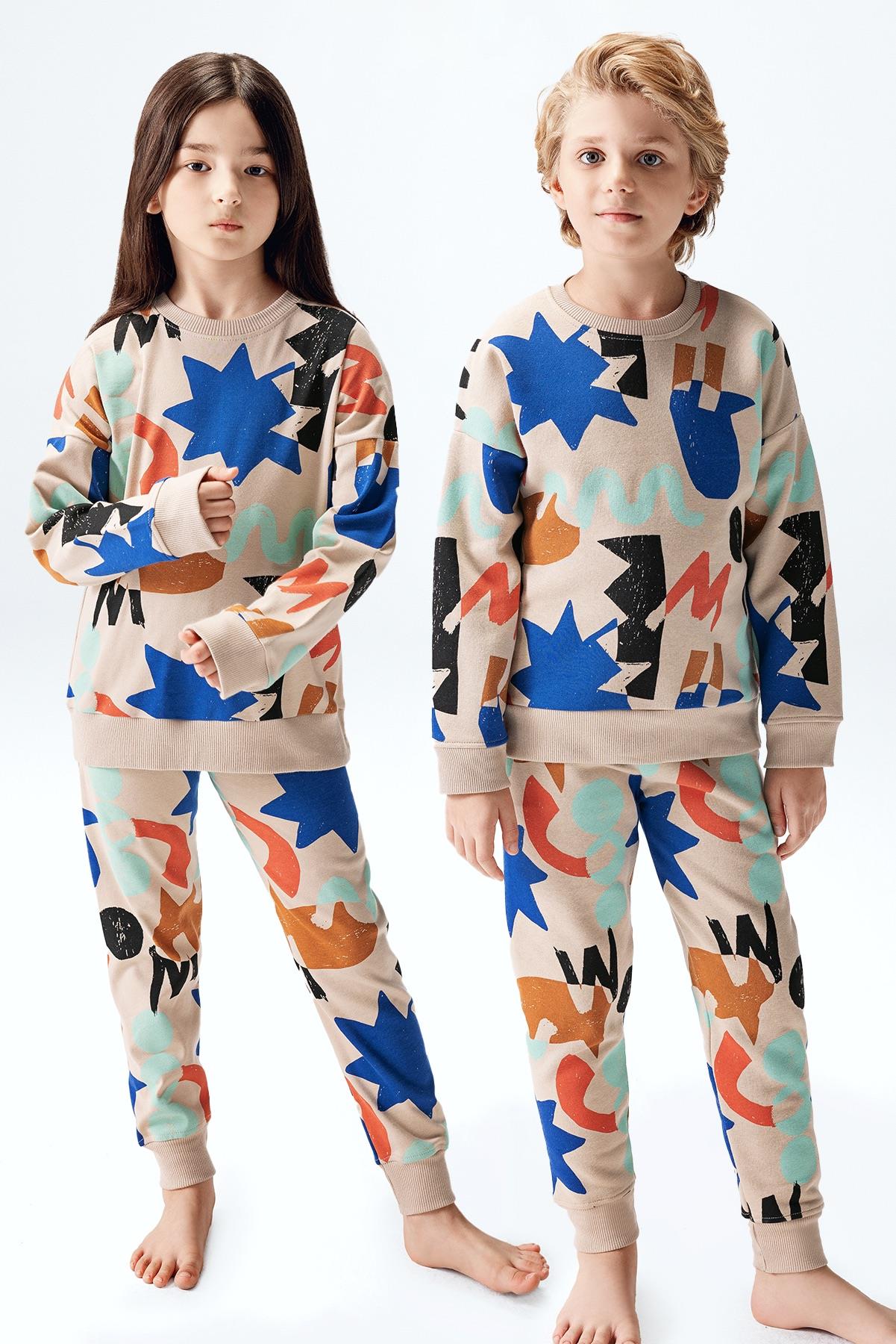 Çocuk İnterlok Desenli Takım