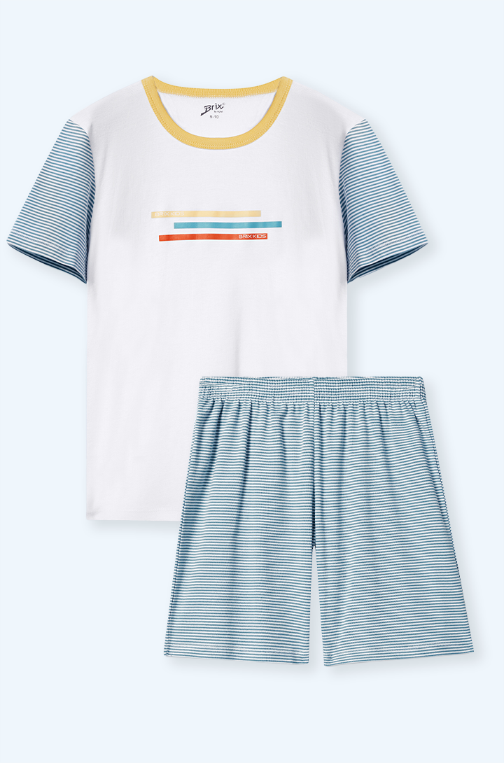 Erkek Çocuk Çizgili Pijama Takımı