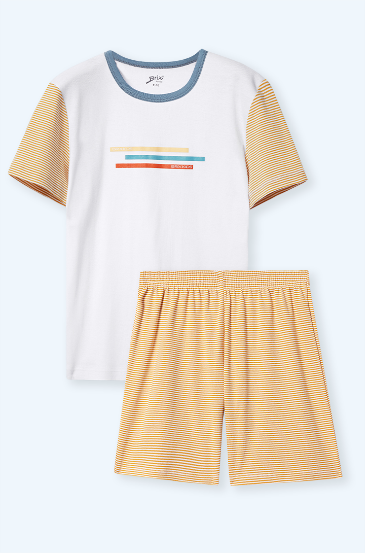 Erkek Çocuk Çizgili Pijama Takımı