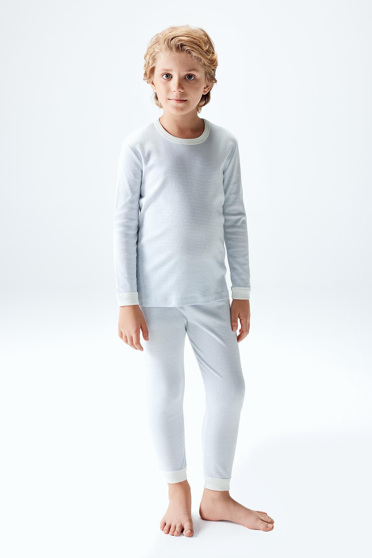 Erkek Çocuk Çizgili Pijama Takımı