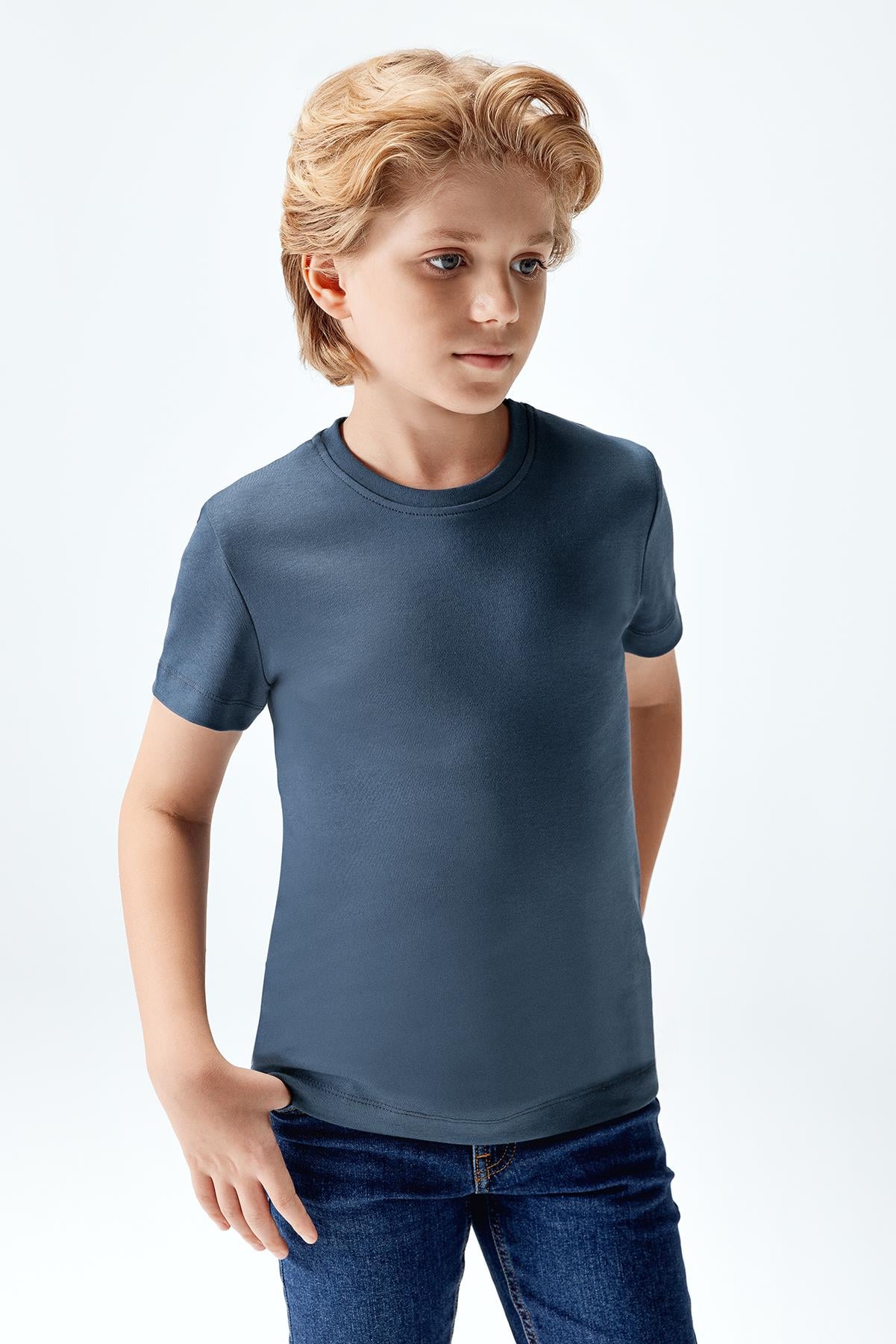 Erkek Çocuk İnterlok Kısa Kollu T-shirt