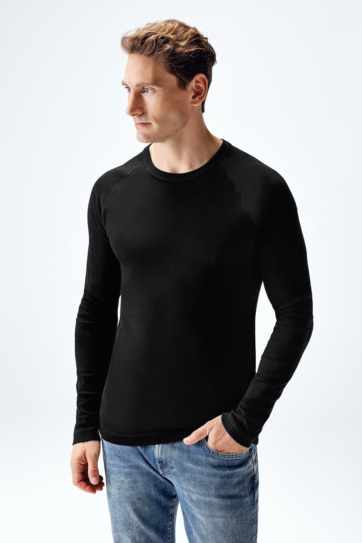 Erkek Reglan Uzun Kollu T-shirt