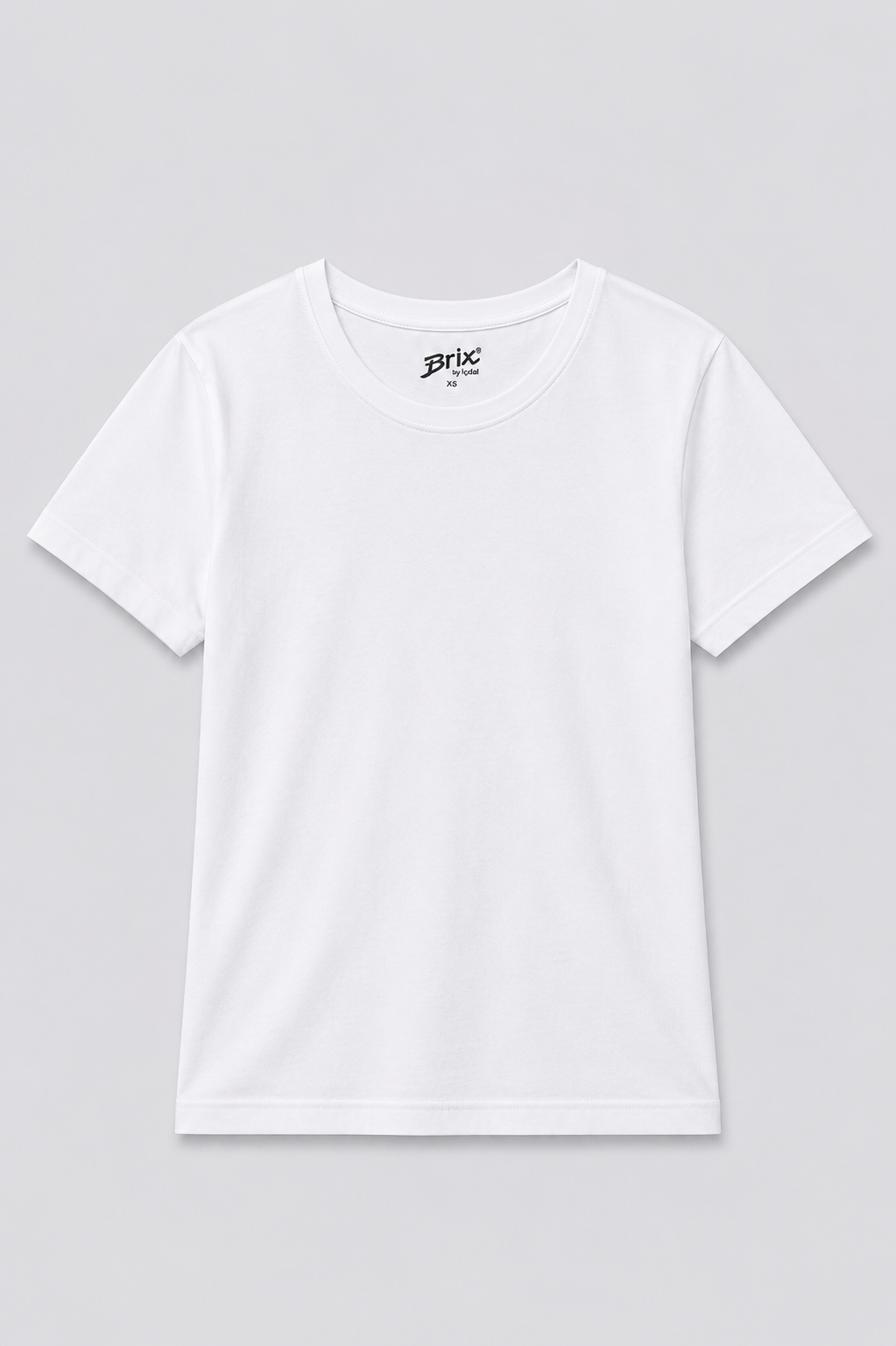 Kadın %100 Pamuk Kısa Kollu Rahat Kalıp T-Shirt Beyaz