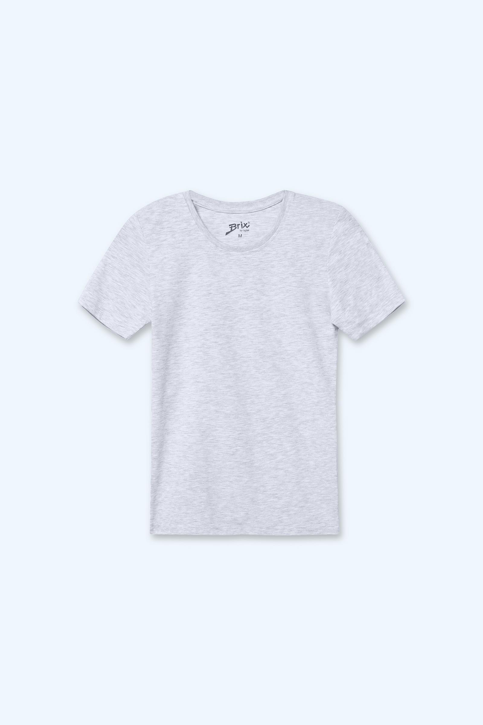 Kadın Basic Bisiklet Yaka T-Shirt