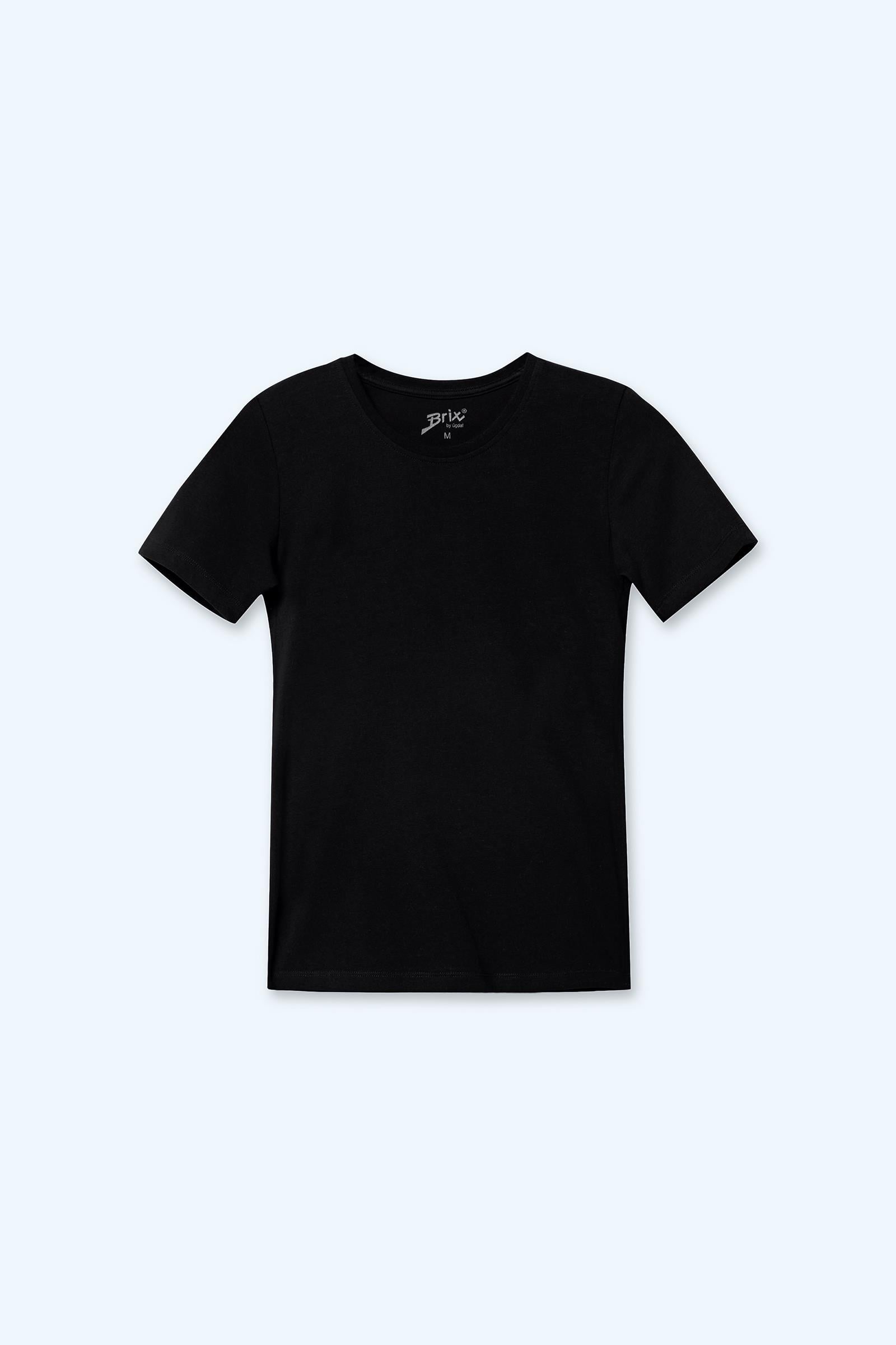 Kadın Basic Bisiklet Yaka T-Shirt