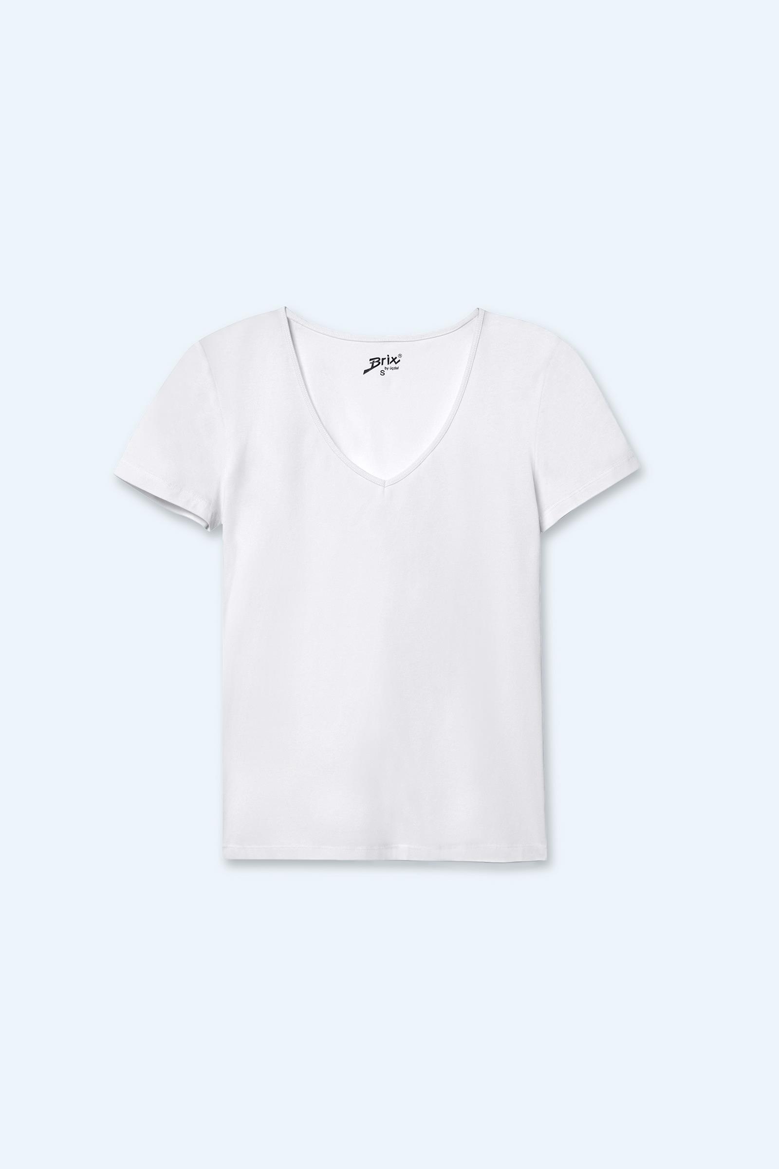 Kadın Basıc V Yaka T-Shirt