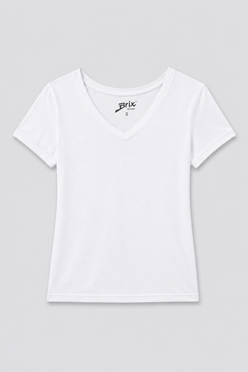 Kadın Viskon V Yaka T-Shirt