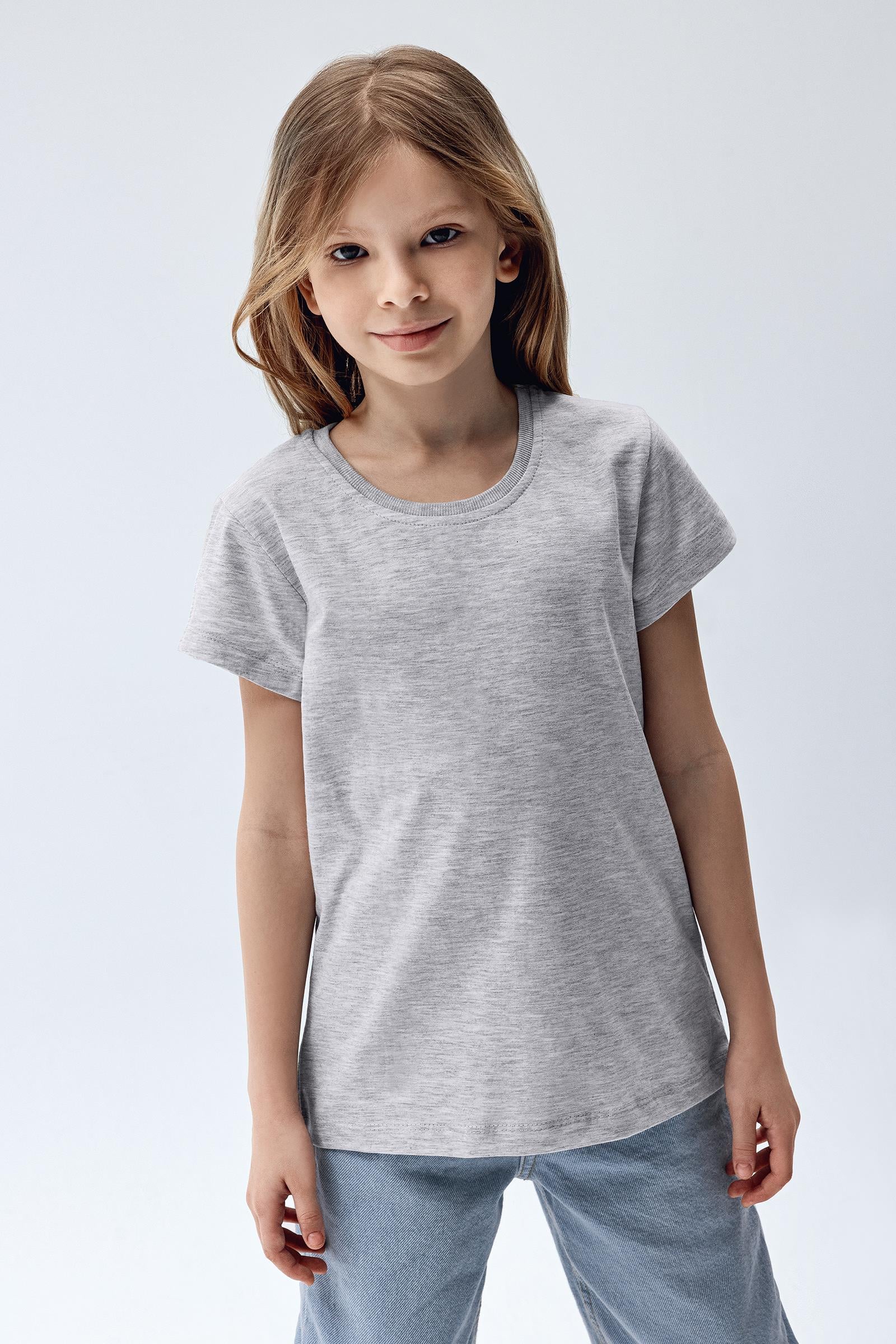 Brix 37701-1 Gri 77 Renk Kız Çocuk Kısa Kollu T-Shirt