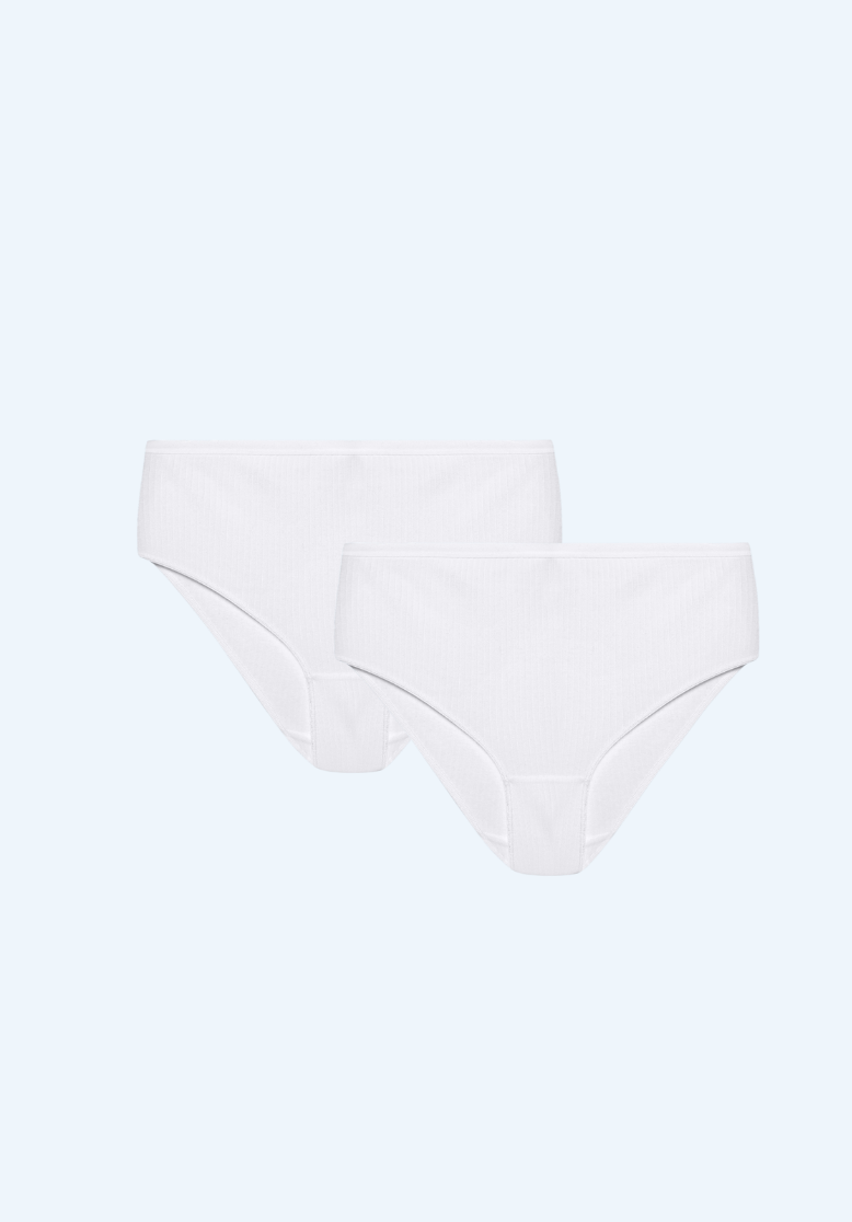 Brix 4363 Kadın 2'Li Beyaz Renk Slip