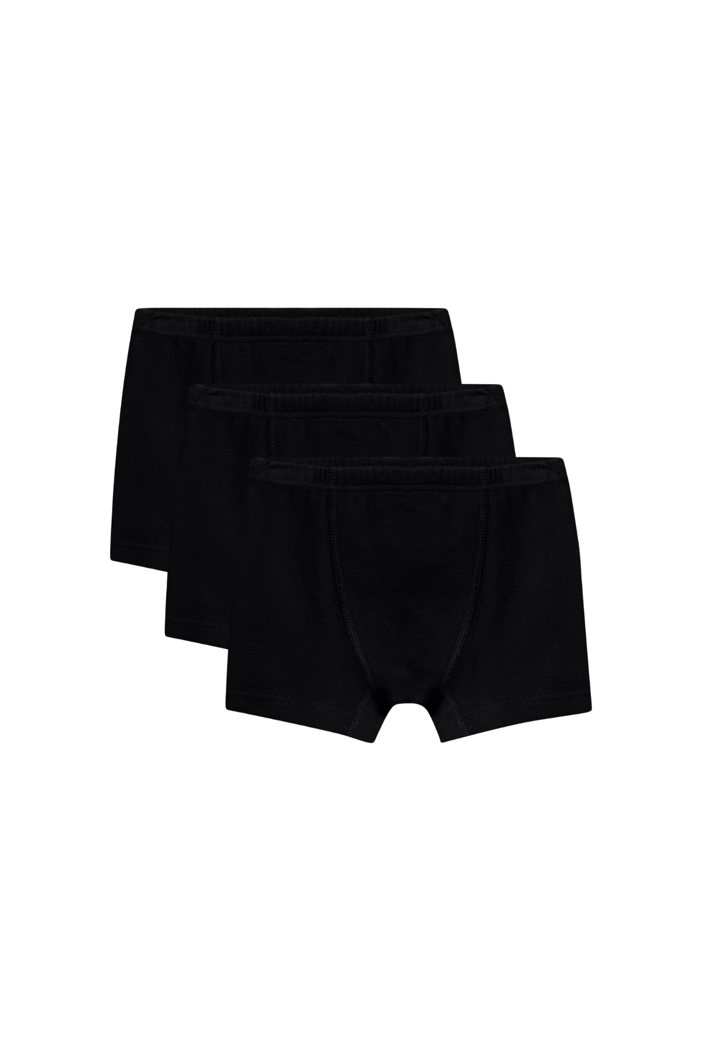 Brix 8902 Siyah Renk Erkek Çocuk 3'lü %100 Pamuk Ribana Boxer